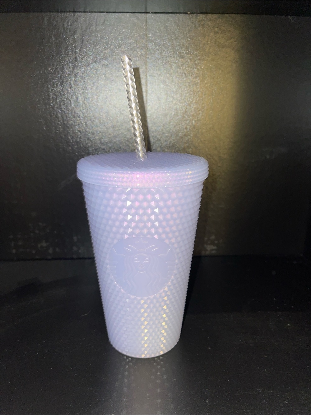 Starbucks Iridescent Lavender Studded Cold Cup with Straw